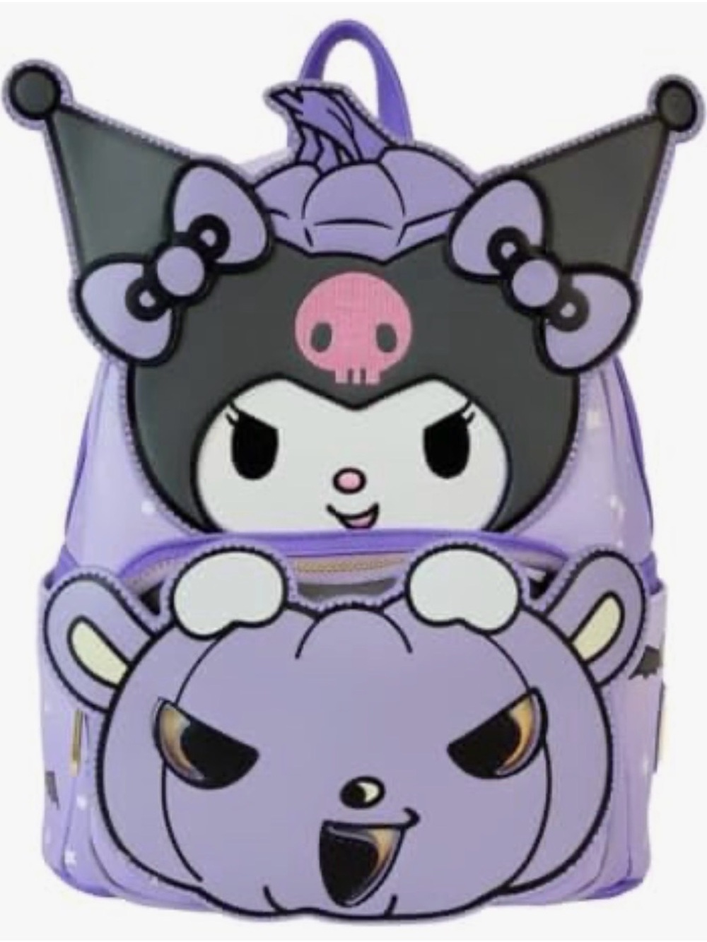 Kuromi Halloween Light-Up Mini Backpack — Purple rechargeable Loungefly